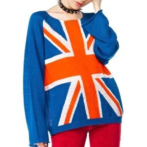 Wildfox White Label Union Jack Sweater Size L